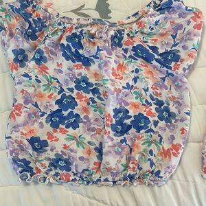 Floral Girls 2 piece skirt set Epic Threads size 6x